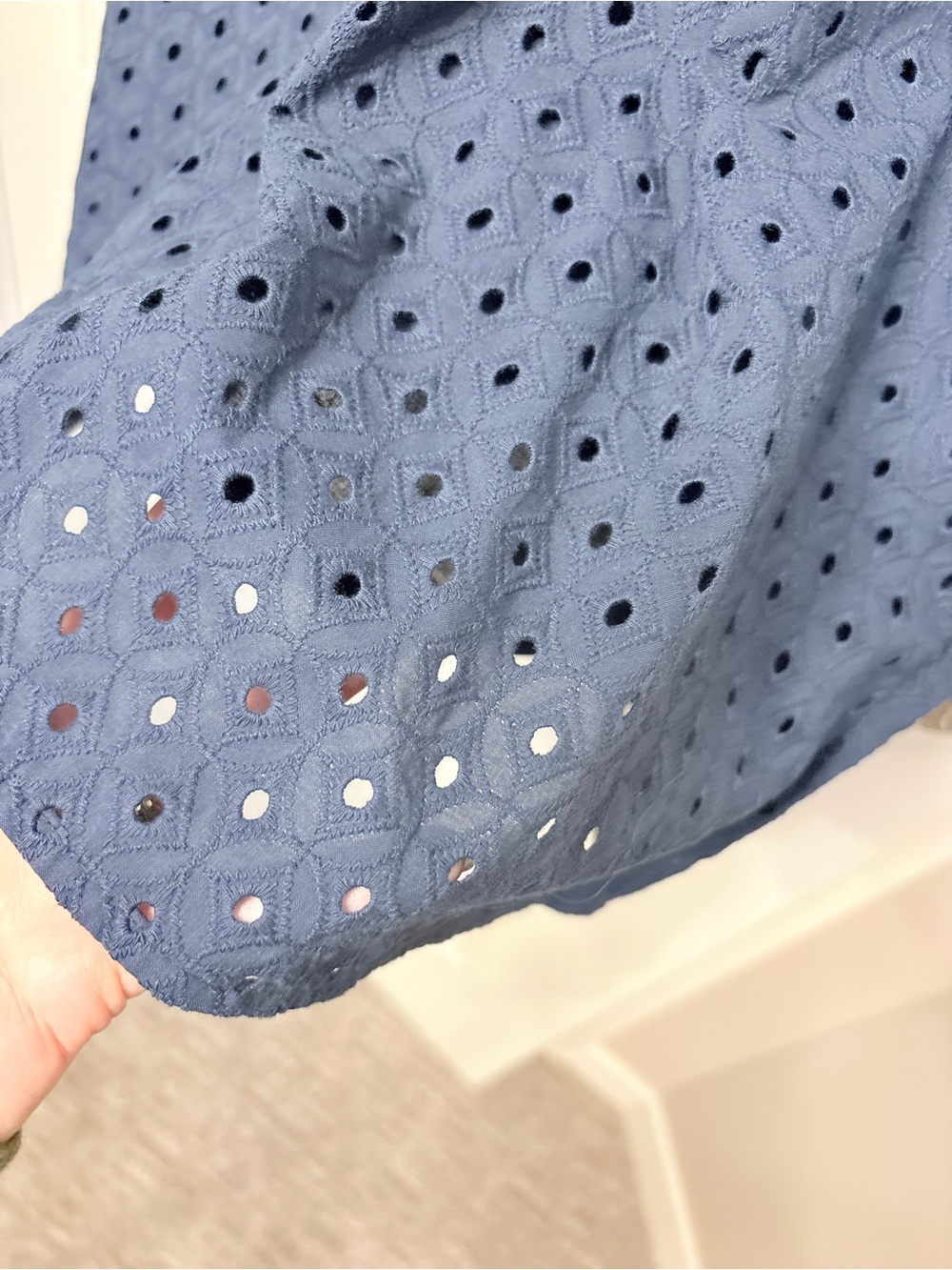 NWT Brooks Brothers Navy Eyelet Dress Size 12 - Preppy Coastal Timeless Style - Picture 4 of 11